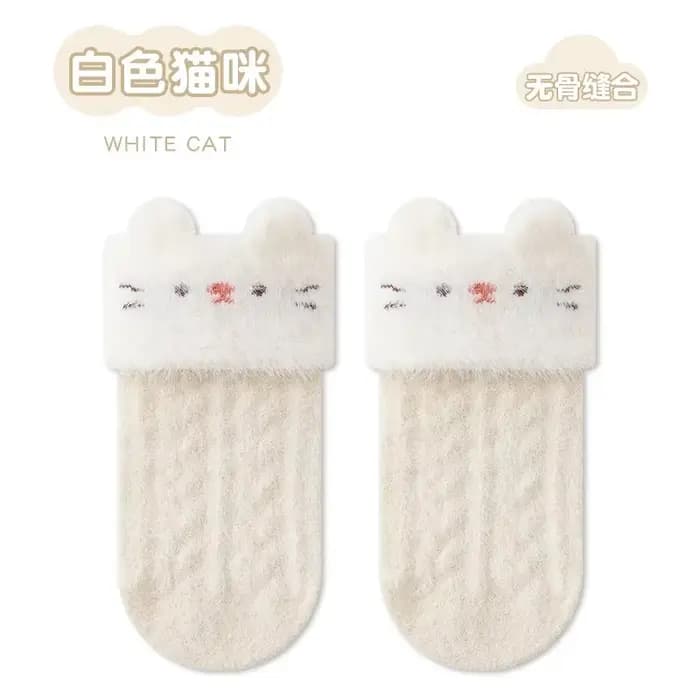 Chaussettes épaisses à Tube moyen pour nouveau-né, dessin animé, qualité A, chaussettes douces pour 
