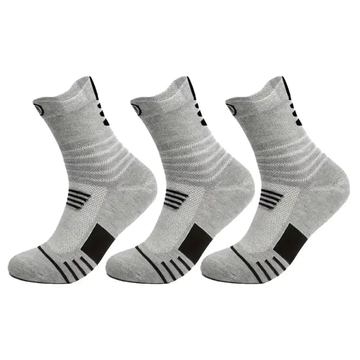 3 paires de chaussettes athlétiques à coussin confortable pour hommes pour les sports de plein air