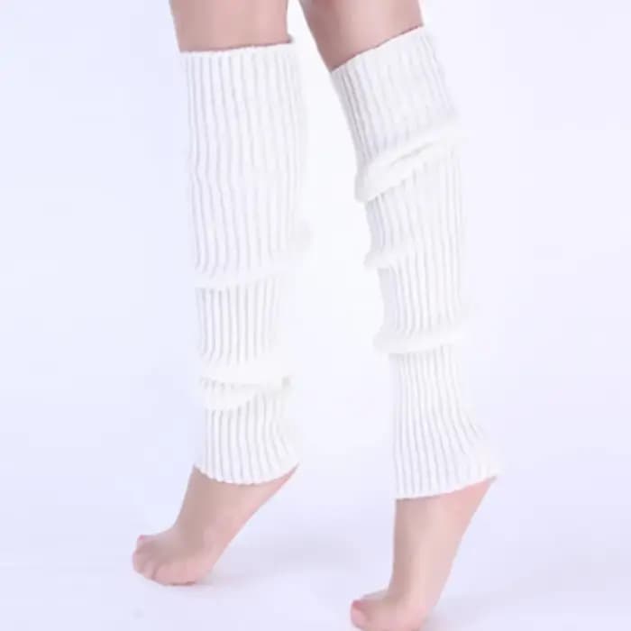 Jambières classiques en tricot côtelé, chaussettes chauffe-jambes hautes, bas pour femmes, chaussett