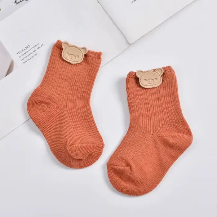 Chaussettes ours mignon pour bébé, chaussettes longues chaudes d'automne pour tout-petits, couleur P