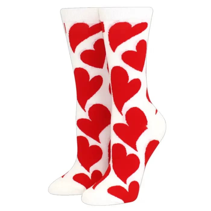 Chaussettes pour femmes style Ins, motif cœur, Saint-Valentin, géométriques, chaussettes mi-mollet D