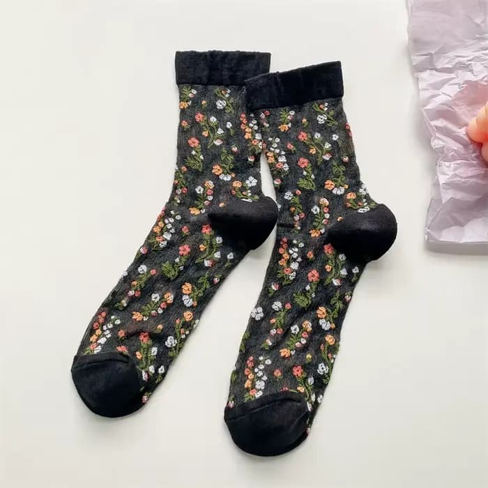 Chaussettes fines pour femmes, nouvelle collection été, couleur fantaisie, chaussettes transparentes