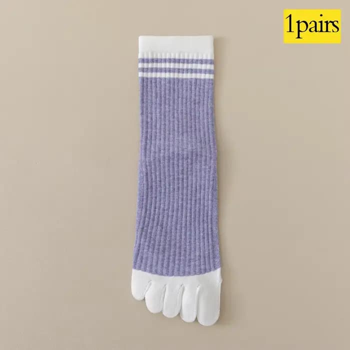 1 paires de chaussettes à orteils pour femmes, mélange de coton, sans couture, Anti-puissance, mi-mo