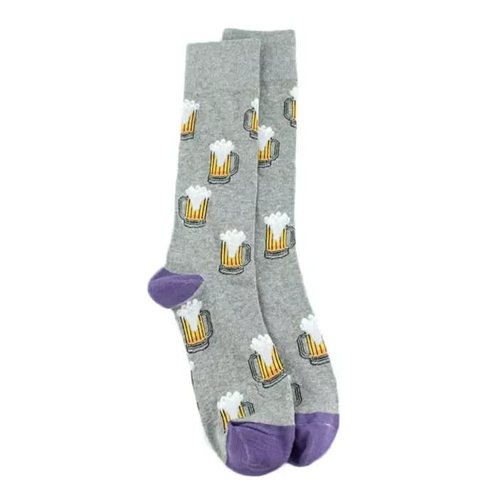 Chaussettes amusantes pour hommes, motifs animaux (Pug, Éléphant, Lion), Chili, Hamburg, Pizza, chau