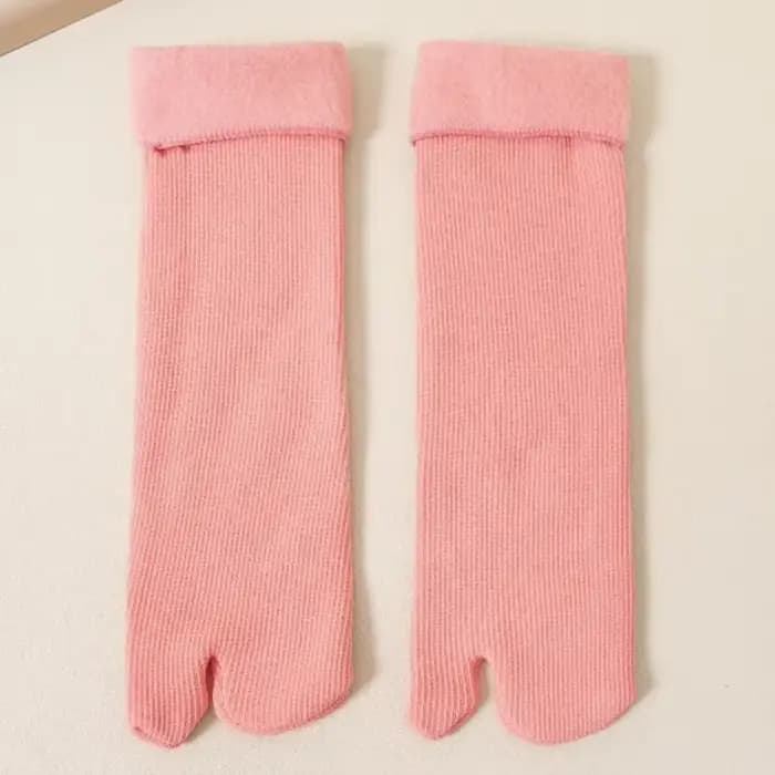 Chaussettes Tabi chaudes de Style japonais JK, nouvelles chaussettes de sol épaisses à deux orteils,