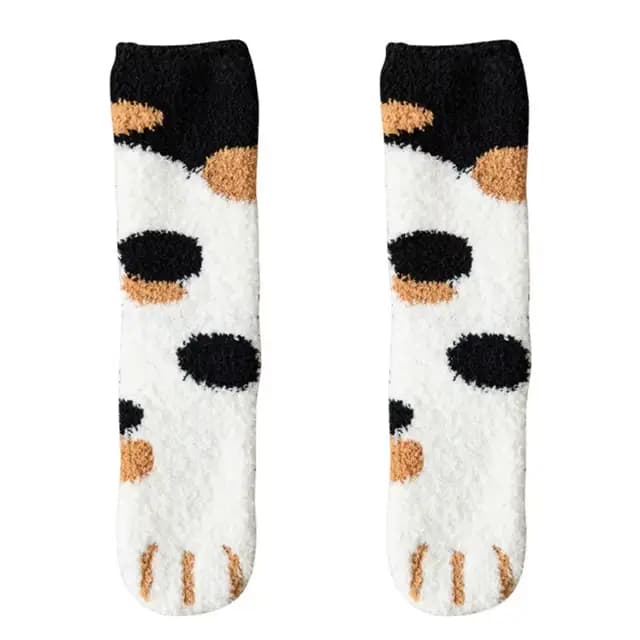 1 paire de chaussettes en coton doux pour femmes – Design de dessin animé d'animaux amusants, chauss
