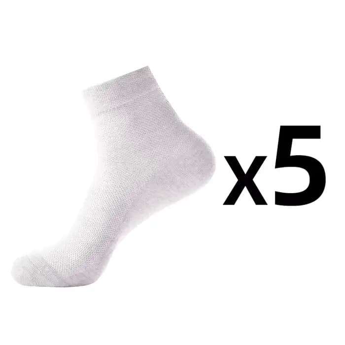 5 paires/lot hommes été maille fine respirant chaussettes Tube moyen grande taille EU38-47 travail a