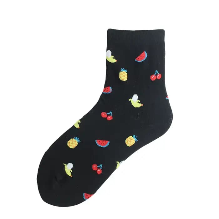 Style coréen mignon drôle chaussettes femmes Totoro avocat Pizza bière Sushi planète heureux Kawaii 