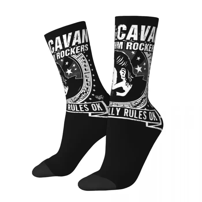 Elin Cavan & The Dangthm Rockers Chaussettes pour hommes et femmes, Chaussettes heureuses, Coupe-ven