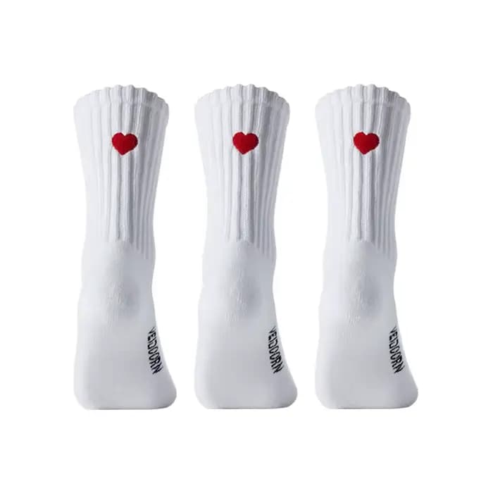 3 paires Veidoorn cadeau de Saint-Valentin parfait chaussettes de sport décontractées amusantes chau