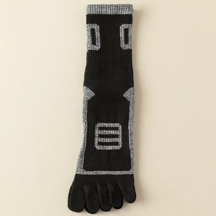 3 paires de chaussettes à orteils en polaire pour hommes, chaussettes chaudes à cinq doigts, en coto
