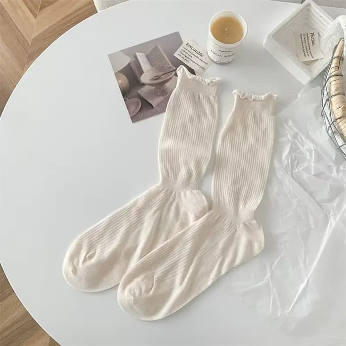 Chaussettes respirantes en maille fine pour femmes, absorbant la sueur, bord roulé dans le tube, mon