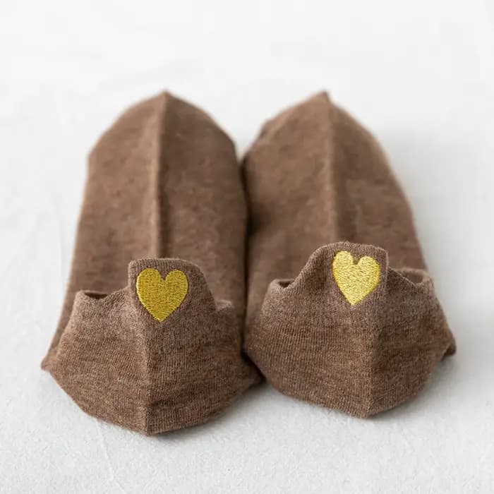 Chaussettes bateau brodées Fashion Love, chaussettes courtes à bouche peu profonde, chaussettes en c