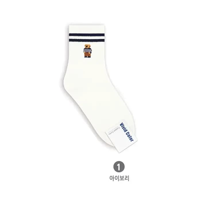 Chaussettes en coton pour femmes, mignonnes et élégantes, petit ours, Style Harajuku, nouveauté, res