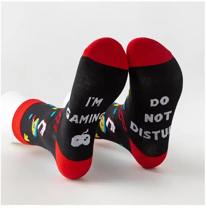 Chaussettes drôles de joueur pour hommes, cadeaux de Noël pour garçons, cadeaux pour lui, papa, fils
