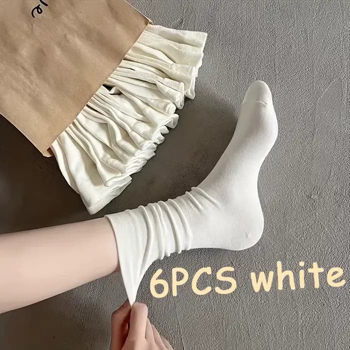 6 paires de chaussettes blanches sans couture pour femmes, avec semelle intermédiaire multifonctionn