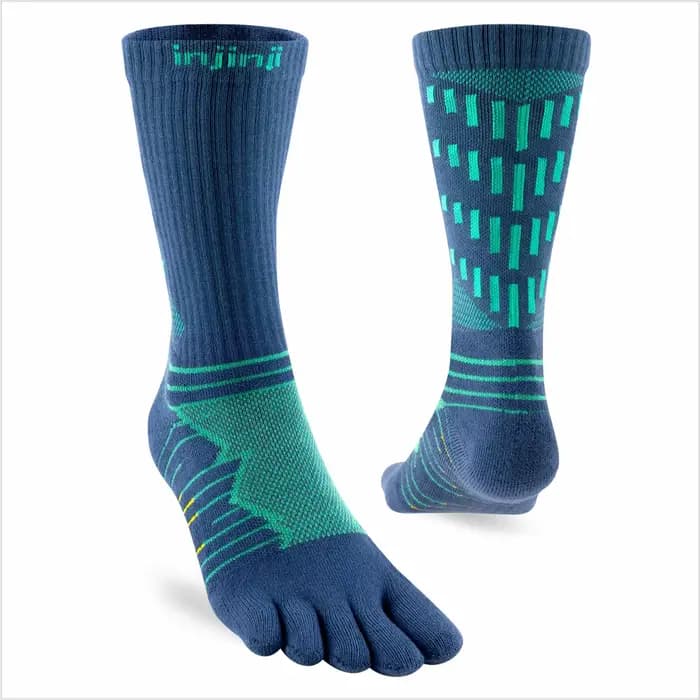 InjSilk-Chaussettes épaisses à cinq doigts pour le trekking, le cross-country, Super Run