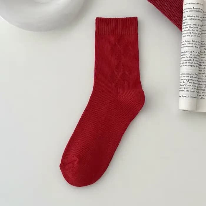Chaussettes femme respirant noël nouvel an chaussettes rouges pour filles mode rayé décontracté auto
