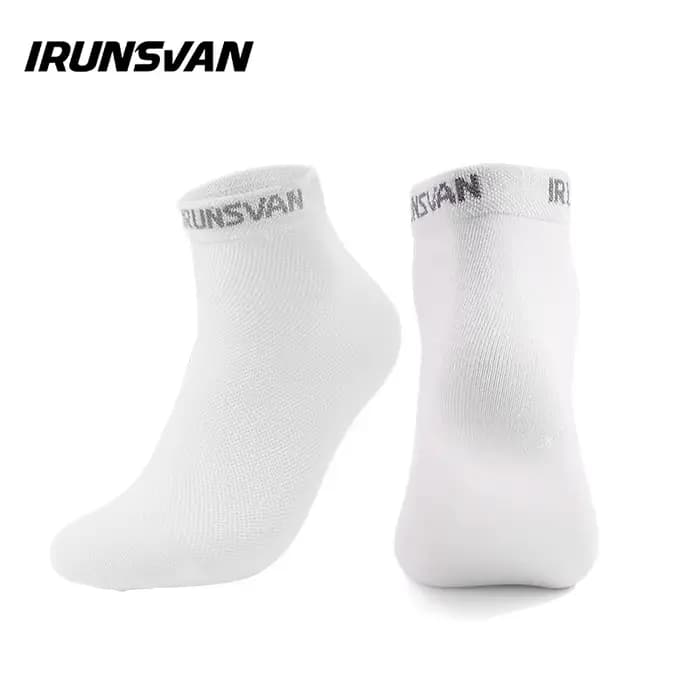 Chaussettes de sport antibactériennes IRUNSVAN, chaussettes de course blanches à l'armoise, marathon