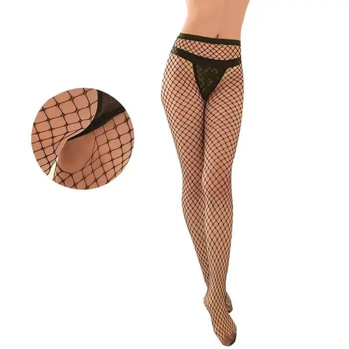 Collants en maille Sexy femmes résille bas collants chauds noir blanc Nylon grande taille bas femme 