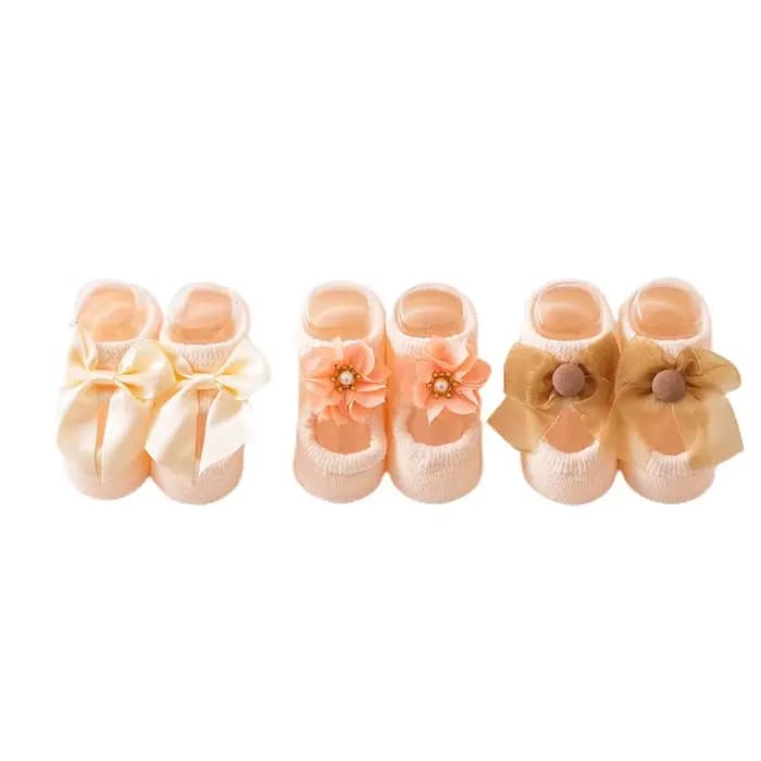 Chaussettes en coton avec nœud papillon pour bébé, chaussettes anti-alde pour tout-petit, dessin ani