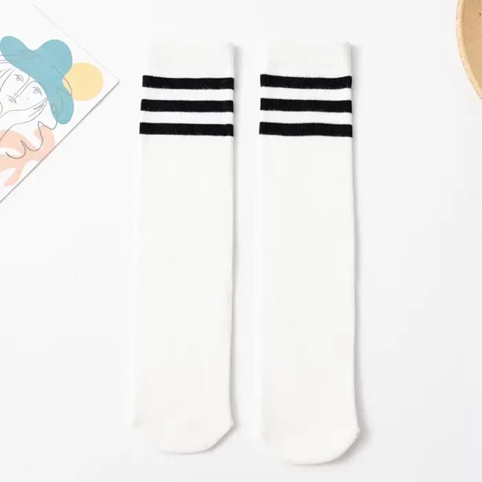 Chaussettes de football en coton pour enfants, chaussettes athlétiques, rayures tubulaires, robe pou