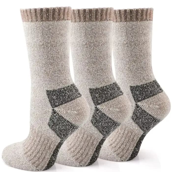 3 paires de chaussettes thermiques unisexes, chaussettes épaisses à talon élastique, chaussettes cha