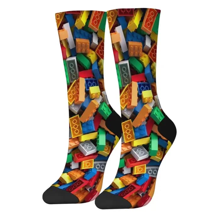 Chaussettes pour hommes au design sur le thème des jouets, amusantes, élégantes, confortables, respi