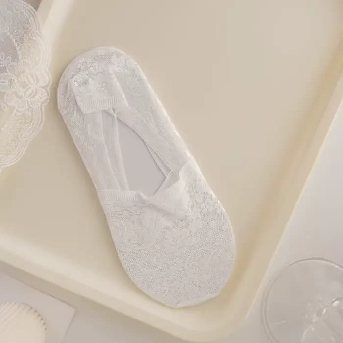 Chaussettes Bateau en Dentelle pour Femme, en Silicone, Non-ald, Invisible, Fine, Solide, Sans Coutu