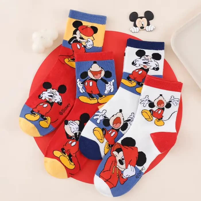 4 paires de nouvelles chaussettes Disney Mickey Mouse Rich Graffiti, version coréenne, chaussettes d