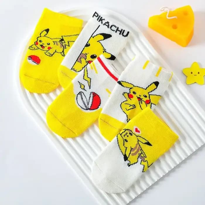 1 paire de chaussettes Pokemon, chaussettes de sport confortables et respirantes, chaussettes de des