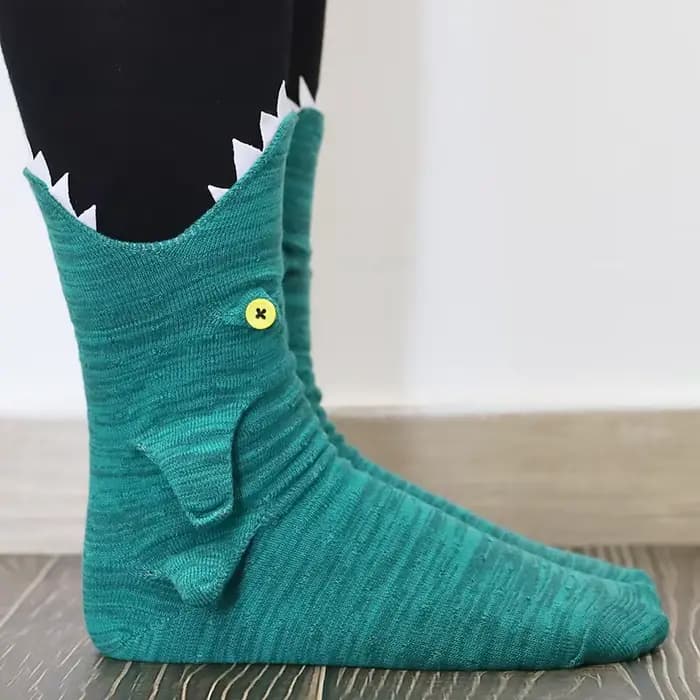 Chaussettes crocodile tricotées motif Animal carpe requin caméléon chaussettes mignon unisexe drôle 