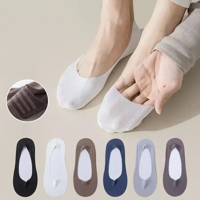 Chaussettes invisibles d'été pour hommes, couleur unie, respirantes, coupe basse, bateau, pantoufles