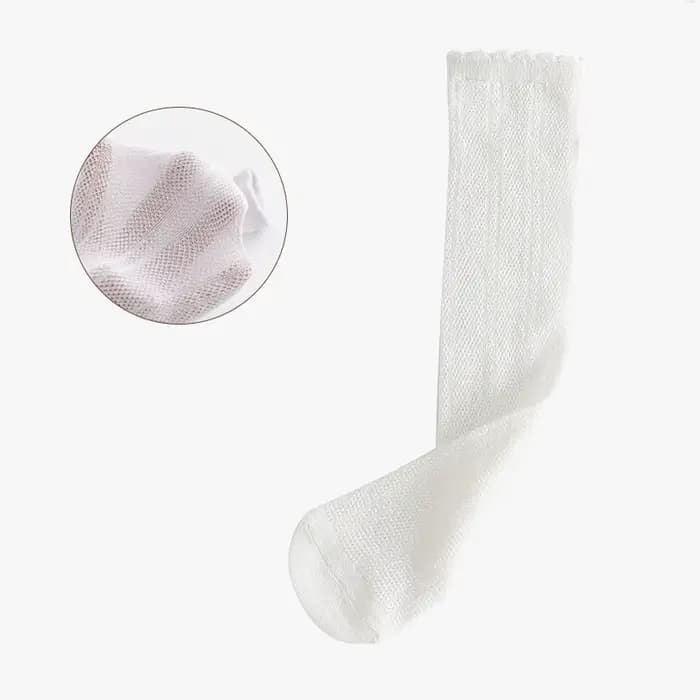 Chaussettes hautes et longues pour enfants filles, bas princesse en maille pour école, printemps et 