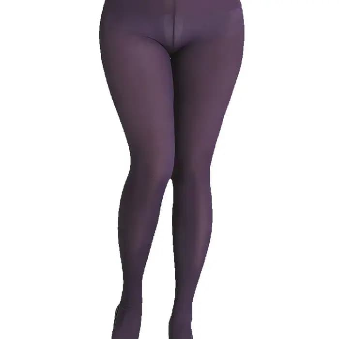 1 paire de collants en nylon semi-transparents pour femmes, couleur violette, effet amincissant et s