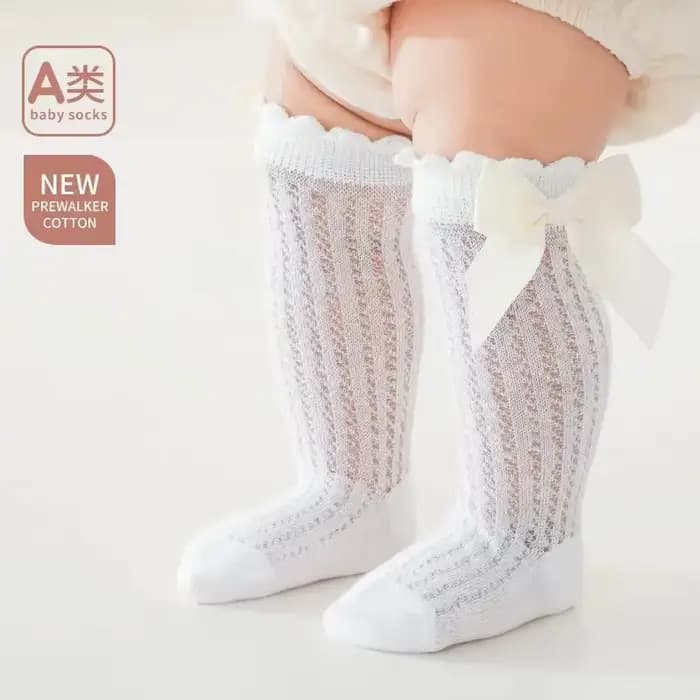 Chaussettes Tube hautes avec nœud papillon rouge, bas de noël pour filles, nourrissons et tout-petit