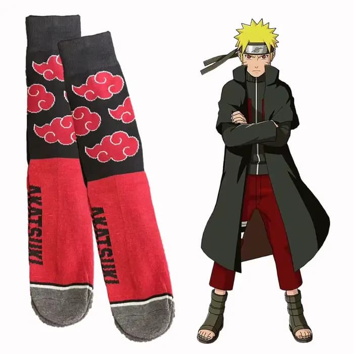 1/5 paires de chaussettes tricotées Naruto Cartoon Anime pour hommes et femmes