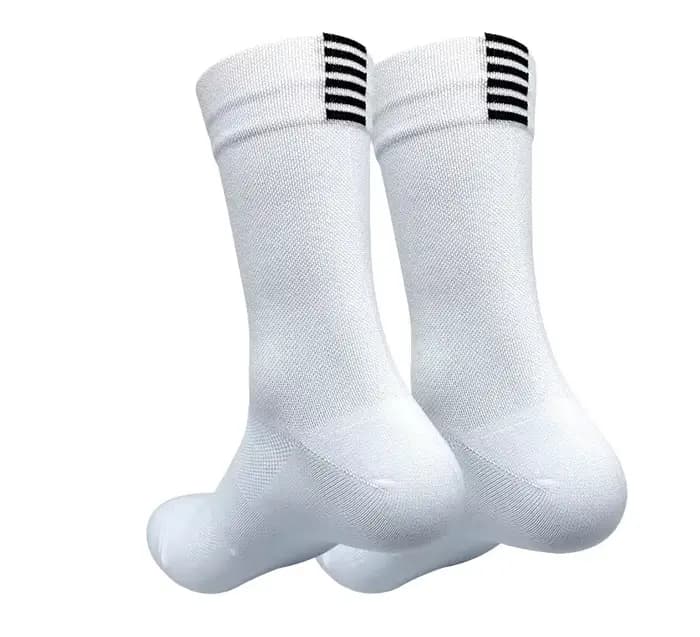 Lot de 4 paires de chaussettes de cyclisme et de course à séchage rapide, mi-mollet, pour hommes et 