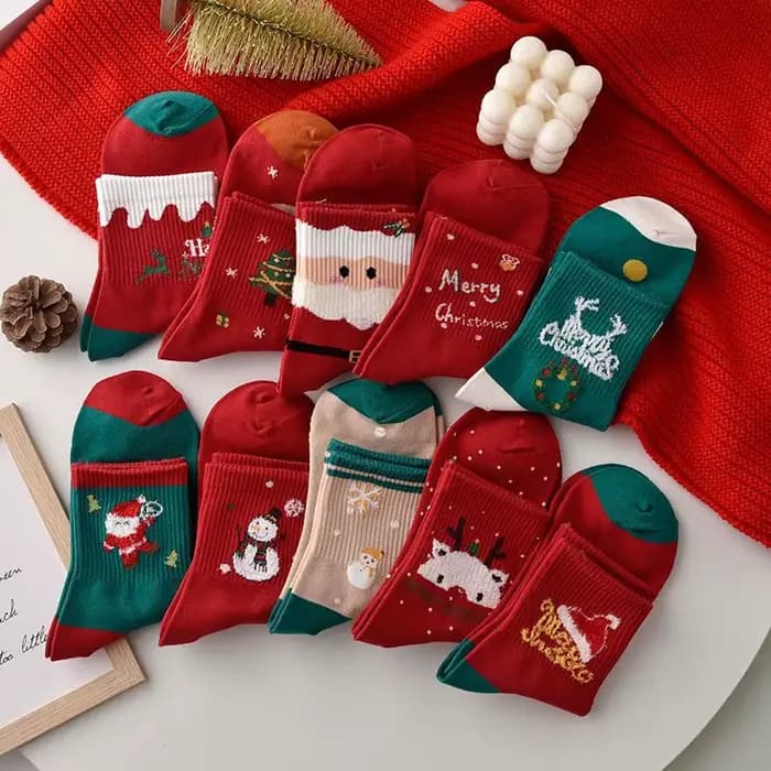 1/2/5 paires de chaussettes de noël en coton, ornements de fête de noël, cadeau pour enfants et adul