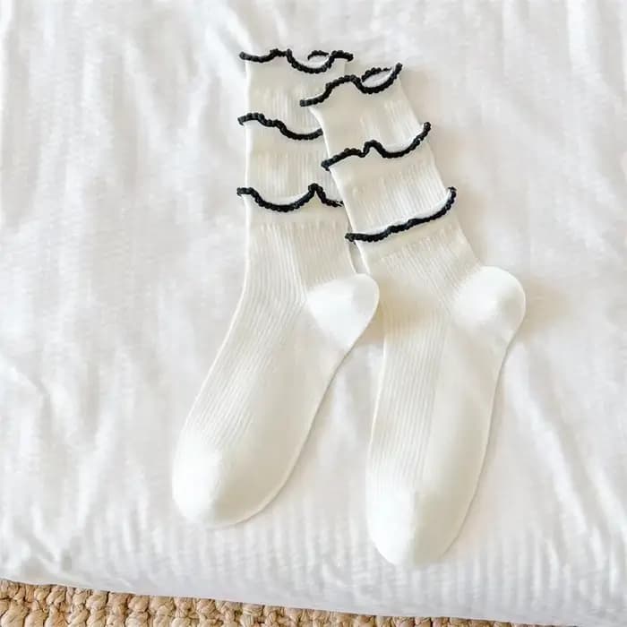 Chaussettes pour femmes, nouvelle tendance rétro, chaussettes coréennes pour filles, chaussettes fin