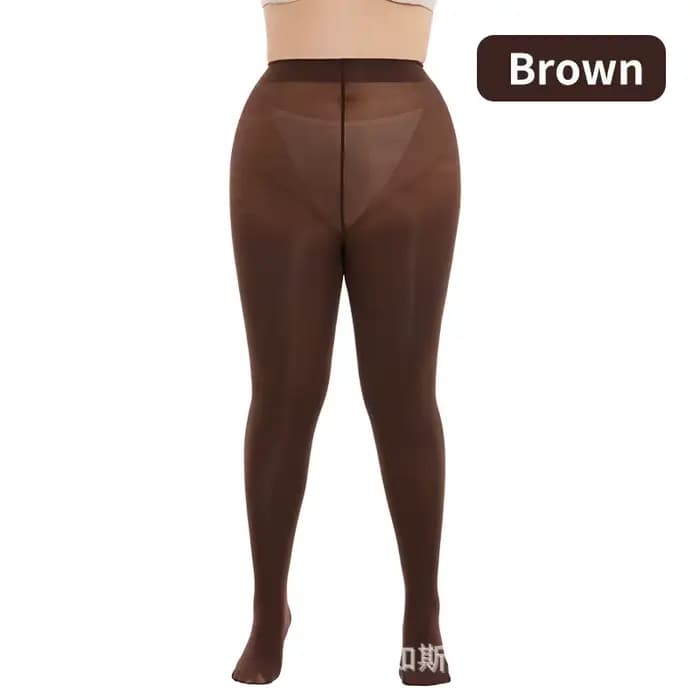 Collants 40D grande taille pour femmes, 50 à 90kg, entrejambe Durable, marron, Leggings de carnaval,