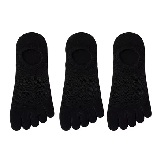 Lot de 3 paires de chaussettes pour hommes, respirantes, anti-transpiration, fantaisie, à bout ouver