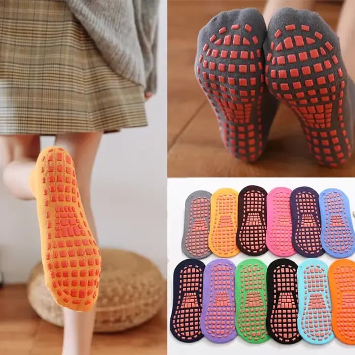 Chaussettes antidérapantes pour enfants et adultes, Trampoline Parent-enfant, chaussettes en coton é
