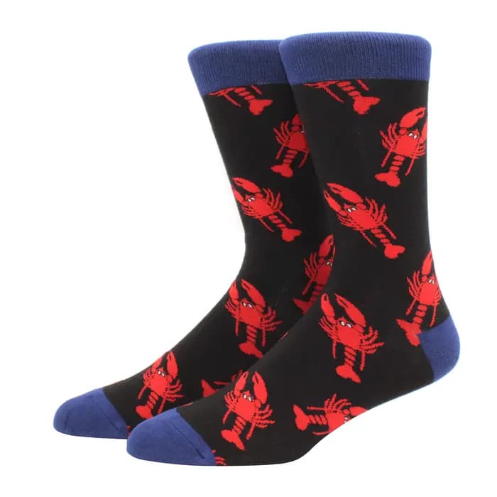Chaussettes colorées en coton pour hommes, motif fantaisie, motif funky, amusant, luxe, elin, heureu