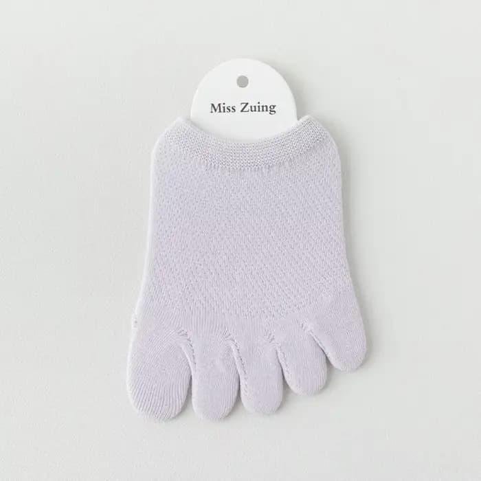 Chaussettes invisibles pour femmes, chaussettes demi-paume, couleur unie, élasticité, séparateur d'o