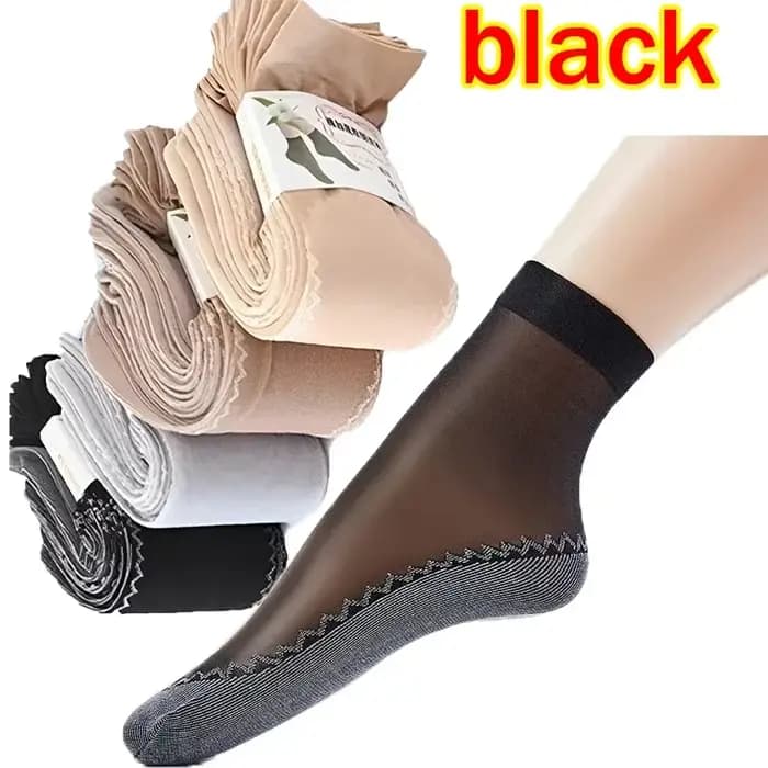 Chaussettes élastiques en dentelle pour femmes, chaussettes transparentes, maille ultra fine, coordo