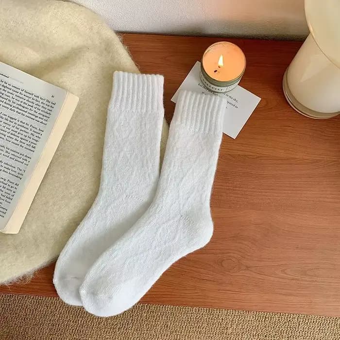 Chaussettes d'hiver en peluche pour femmes, matériau polaire douce Extra épaisse, chaleur et confort