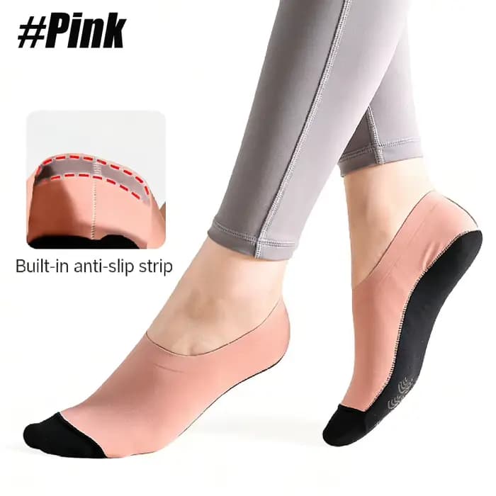 1 paire de chaussettes de yoga pour femmes, chaussettes de Pilates antidérapantes, adaptées au balle