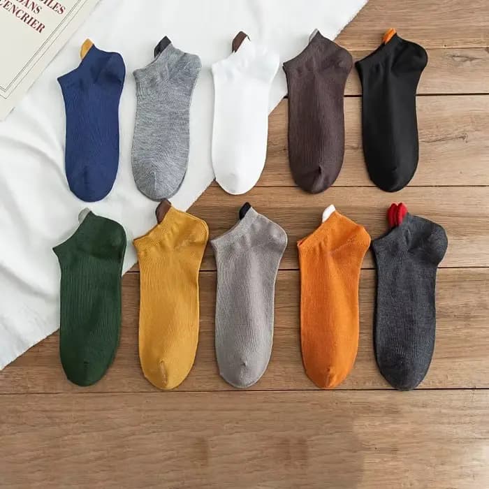 Chaussettes Courtes en Coton pour Homme, 10 Paires, Haute Qualité, Coupe Basse, Respirantes, Décontr