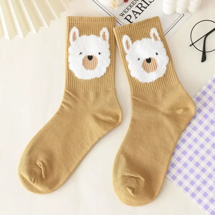 Chaussettes imprimées pour femmes, lettres Harajuku, Alchassis, Lolita, Skate, cadeau mignon Kawaii,